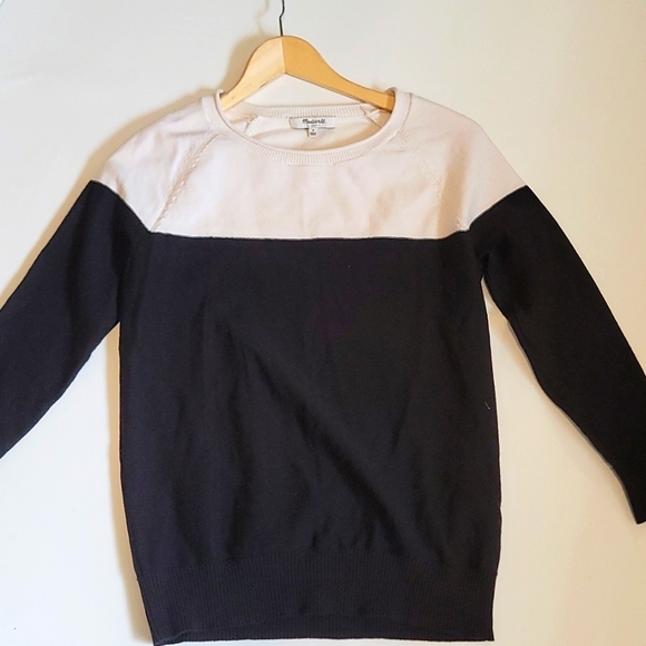 Madewell Black and White Sweater - Picture 3 of 8